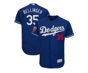 Men Los Angeles Dodgers #35 Cody Bellinger Majestic Royal 2018 Spring Training Flex Base Player Jersey