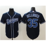 Men Los Angeles Dodgers #35 Cody Bellinger Navy Blue New Cool Base Stitched Baseball Jersey