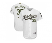 Men Los Angeles Dodgers #35 Cody Bellinger White Flexbase Authentic Collection 2018 Memorial Day Stitched MLB Jersey