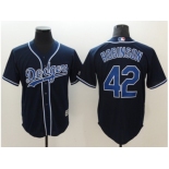 Men Los Angeles Dodgers #42 Jackie Robinson Navy Blue New Cool Base Stitched Baseball Jersey