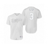 Men's Dodgers Chris Taylor CT3 White 2019 Players' Weekend Authentic Jersey