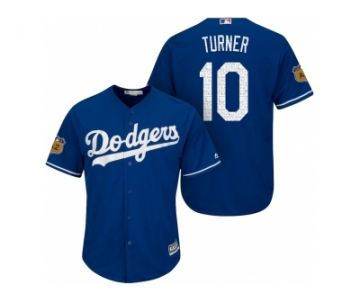 Men's Los Angeles Dodgers #10 Justin Turner 2017 Spring Training Cool Base Stitched MLB Jersey