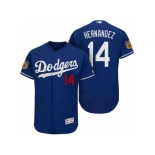 Men's Los Angeles Dodgers #14 Enrique Hernandez 2017 Spring Training Flex Base Authentic Collection Stitched Baseball Jersey