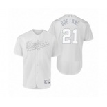 Men's Los Angeles Dodgers #21 Walker Buehler Buetane White 2019 Players' Weekend Authentic Jersey