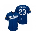 Men's Los Angeles Dodgers #23 Adrian Gonzalez 2017 Spring Training Cool Base Stitched MLB Jersey