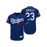 Men's Los Angeles Dodgers #23 Adrian Gonzalez 2017 Spring Training Flex Base Authentic Collection Stitched Baseball Jersey