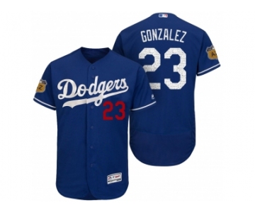 Men's Los Angeles Dodgers #23 Adrian Gonzalez 2017 Spring Training Flex Base Authentic Collection Stitched Baseball Jersey