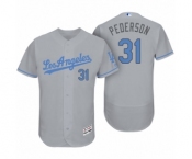 Men's Los Angeles Dodgers #31 Joc Pederson Gray 2017 Fathers Day Flex Base Jersey