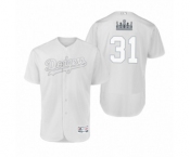 Men's Los Angeles Dodgers #31 Joc Pederson White 2019 Players' Weekend Authentic Jersey