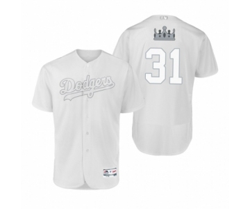 Men's Los Angeles Dodgers #31 Joc Pederson White 2019 Players' Weekend Authentic Jersey