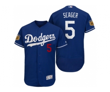 Men's Los Angeles Dodgers #5 Corey Seager 2017 Spring Training Flex Base Authentic Collection Stitched Baseball Jersey