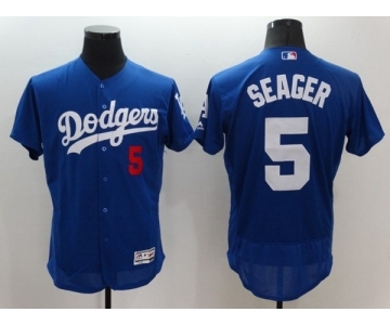 Men's Los Angeles Dodgers #5 Corey Seager Majestic blue Flexbase Authentic Collection Player Jersey