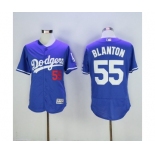 Men's Los Angeles Dodgers #55 Joe Blanton Majestic Blue Flexbase Authentic Collection Player Jersey