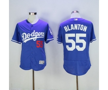 Men's Los Angeles Dodgers #55 Joe Blanton Majestic Blue Flexbase Authentic Collection Player Jersey