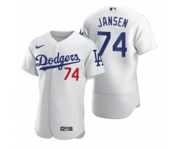 Men's Los Angeles Dodgers #74 Kenley Jansen Nike White 2020 Authentic Jersey