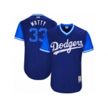 Men's Los Angeles Dodgers Tony Watson #33 Watty Majestic Royal 2017 Players Weekend Authentic Jersey