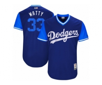 Men's Los Angeles Dodgers Tony Watson #33 Watty Majestic Royal 2017 Players Weekend Authentic Jersey