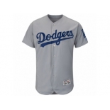 Men's Los Angles Dodgers Majestic Alternate Road Blank Gray Flex Base Authentic Collection Team Jersey