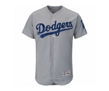 Men's Los Angles Dodgers Majestic Alternate Road Blank Gray Flex Base Authentic Collection Team Jersey