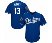 Men's Majestic Los Angeles Dodgers #13 Max Muncy Replica Royal Blue Alternate Cool Base 2018 World Series MLB Jersey