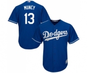 Men's Majestic Los Angeles Dodgers #13 Max Muncy Replica Royal Blue Alternate Cool Base MLB Jersey