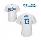 Men's Majestic Los Angeles Dodgers #13 Max Muncy Replica White Home Cool Base MLB Jersey