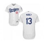 Men's Majestic Los Angeles Dodgers #13 Max Muncy White Home Flex Base Authentic Collection MLB Jersey