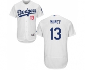 Men's Majestic Los Angeles Dodgers #13 Max Muncy White Home Flex Base Authentic Collection MLB Jersey