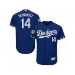 Men's Majestic Los Angeles Dodgers #14 Enrique Hernandez Royal Blue Flexbase Authentic Collection MLB Jersey