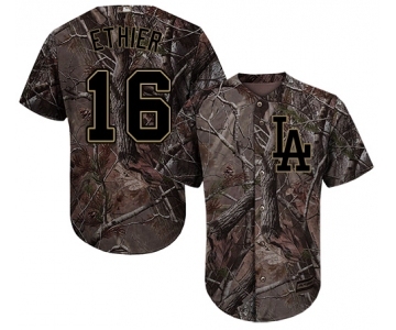 Men's Majestic Los Angeles Dodgers #16 Andre Ethier Authentic Camo Realtree Collection Flex Base MLB Jersey