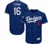 Men's Majestic Los Angeles Dodgers #16 Andre Ethier Royal Blue Flexbase Authentic Collection 2018 World Series MLB Jersey