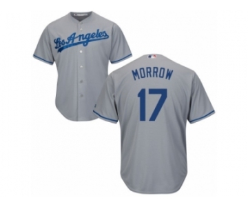 Men's Majestic Los Angeles Dodgers #17 Brandon Morrow Replica Grey Road Cool Base MLB Jersey