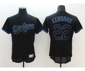 Men's Majestic Los Angeles Dodgers #22 Clayton Kershaw Lights Out Black Flexbase Authentic Collection MLB Jersey