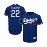 Men's Majestic Los Angeles Dodgers #22 Clayton Kershaw Royal Blue Flexbase Authentic Collection 2018 World Series MLB Jersey