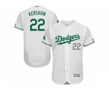 Men's Majestic Los Angeles Dodgers #22 Clayton Kershaw White Celtic Flexbase Authentic Collection MLB Jersey