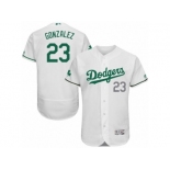 Men's Majestic Los Angeles Dodgers #23 Adrian Gonzalez White Celtic Flexbase Authentic Collection MLB Jersey