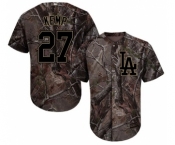 Men's Majestic Los Angeles Dodgers #27 Matt Kemp Authentic Camo Realtree Collection Flex Base MLB Jersey