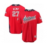 Men's Majestic Los Angeles Dodgers #27 Matt Kemp Game Red National League 2018 MLB All-Star MLB Jersey