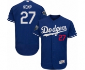 Men's Majestic Los Angeles Dodgers #27 Matt Kemp Royal Blue Alternate Flex Base Authentic Collection 2018 World Series MLB Jersey