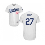 Men's Majestic Los Angeles Dodgers #27 Matt Kemp White Home Flex Base Authentic Collection MLB Jersey