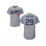 Men's Majestic Los Angeles Dodgers #29 Scott Kazmir Grey Flexbase Authentic Collection MLB Jersey