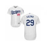 Men's Majestic Los Angeles Dodgers #29 Scott Kazmir White Flexbase Authentic Collection MLB Jersey