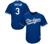 Men's Majestic Los Angeles Dodgers #3 Chris Taylor Replica Royal Blue Alternate Cool Base MLB Jersey