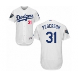 Men's Majestic Los Angeles Dodgers #31 Joc Pederson White Home Flex Base Authentic Collection 2018 World Series MLB Jersey