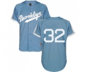 Men's Majestic Los Angeles Dodgers #32 Sandy Koufax Replica Light Blue Cooperstown MLB Jersey