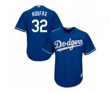 Men's Majestic Los Angeles Dodgers #32 Sandy Koufax Replica Royal Blue Alternate Cool Base MLB Jersey