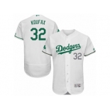 Men's Majestic Los Angeles Dodgers #32 Sandy Koufax White Celtic Flexbase Authentic Collection MLB Jersey