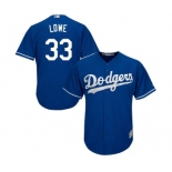 Men's Majestic Los Angeles Dodgers #33 Mark Lowe Replica Royal Blue Alternate Cool Base MLB Jersey