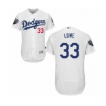 Men's Majestic Los Angeles Dodgers #33 Mark Lowe White Home Flex Base Authentic Collection 2018 World Series MLB Jersey