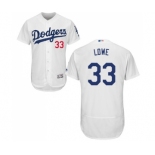 Men's Majestic Los Angeles Dodgers #33 Mark Lowe White Home Flex Base Authentic Collection MLB Jersey